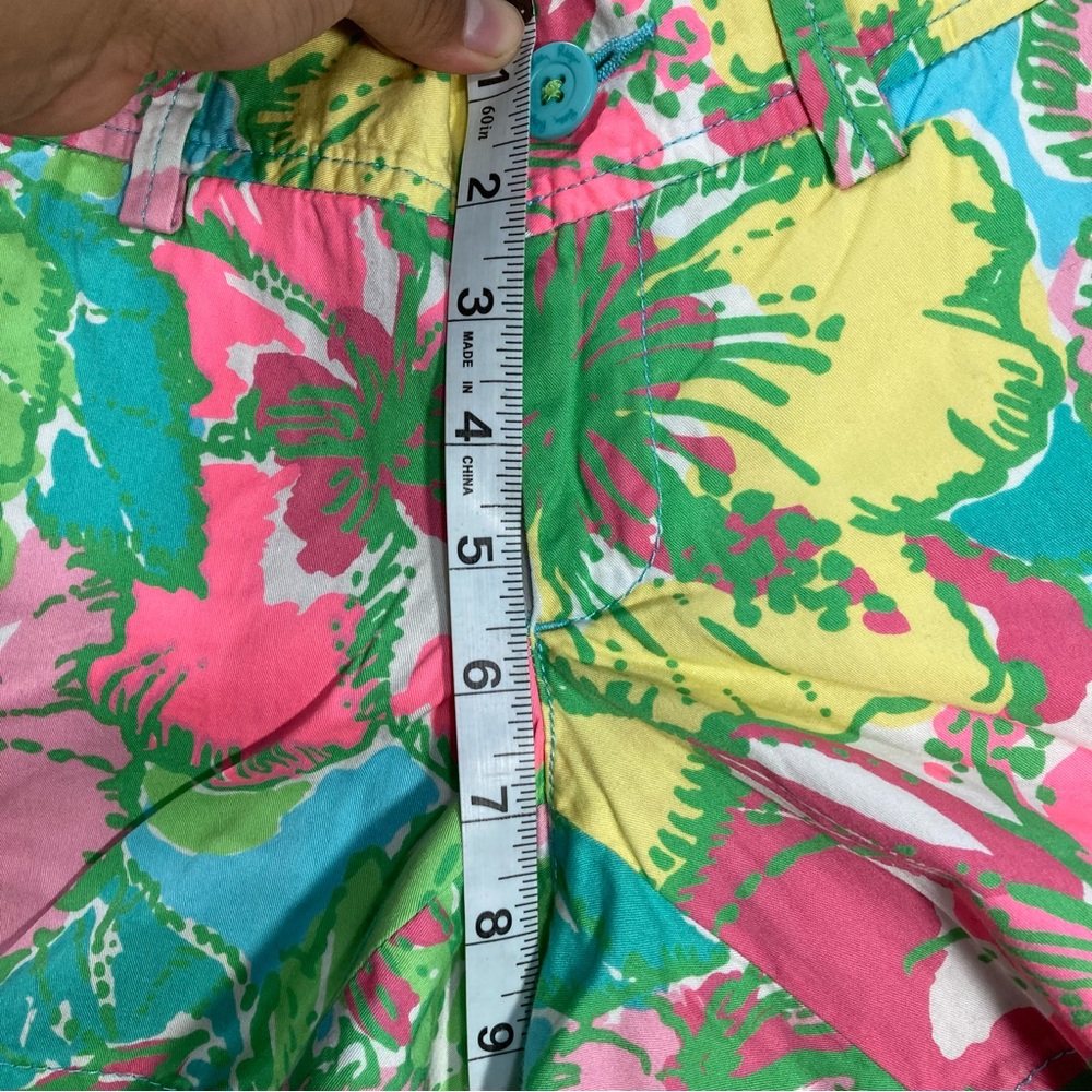 Lilly Pulitzer The Callahan Short Floral Green Pink Women's Sz 00 - Picture 13 of 14